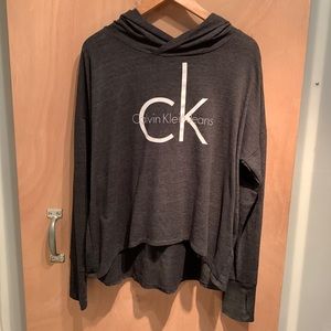 Calvin Klein Womens Hoodie with thumbhole pockets